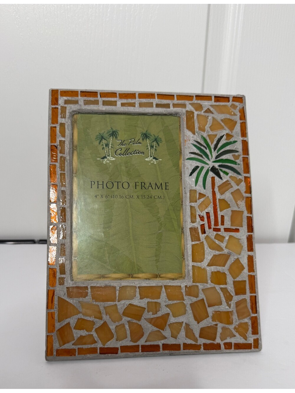 The Palm Connection Mosaic Glass Palm Tree 4X6 Photo Frame